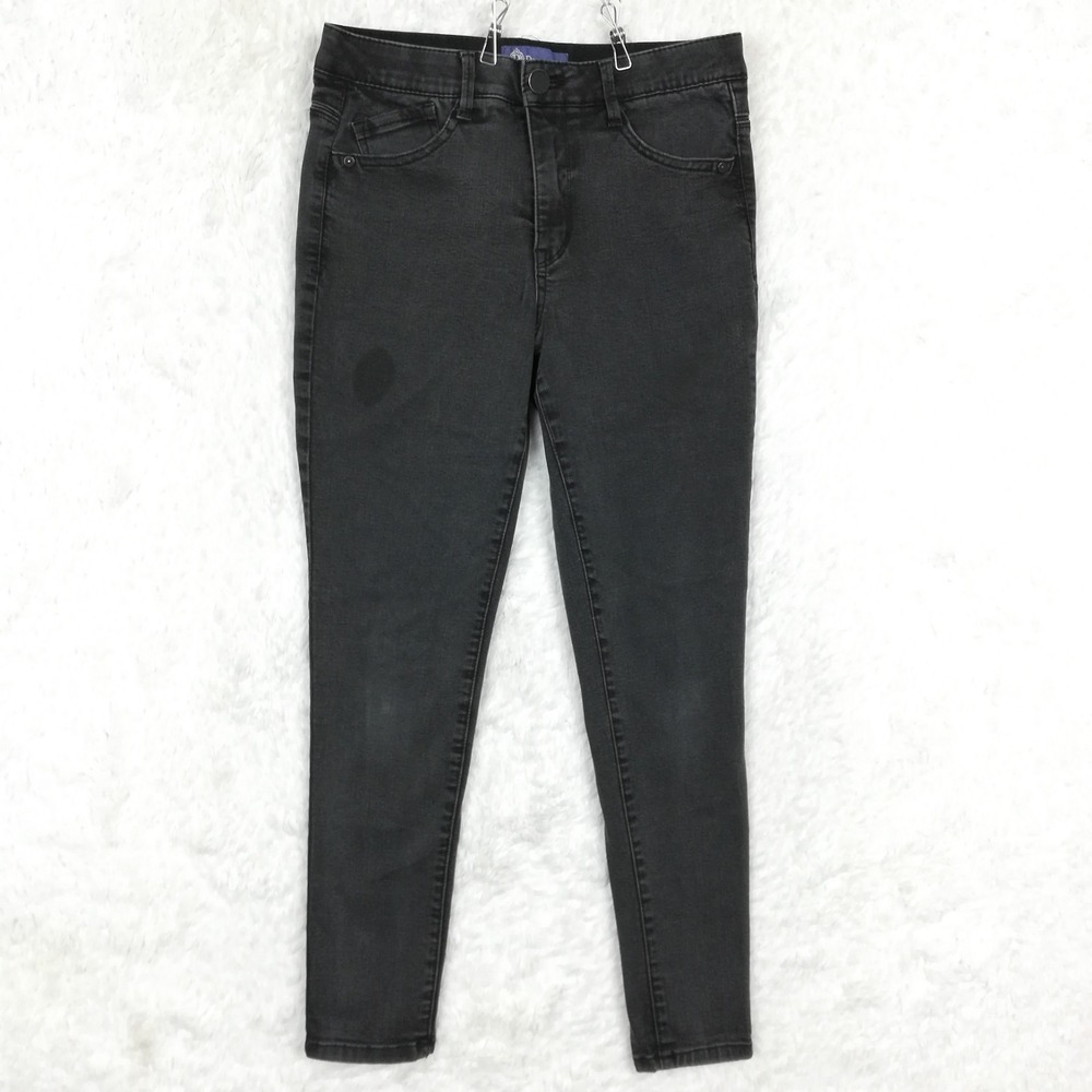 Democracy‎ Womens Jeans "Ab"solution Skinny Ankle Black Wash Denim Mid Rise 6